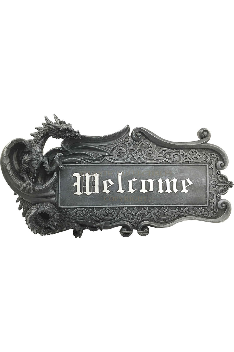 welcome sign plaque with dragon by ebros gifts / pacific giftware 