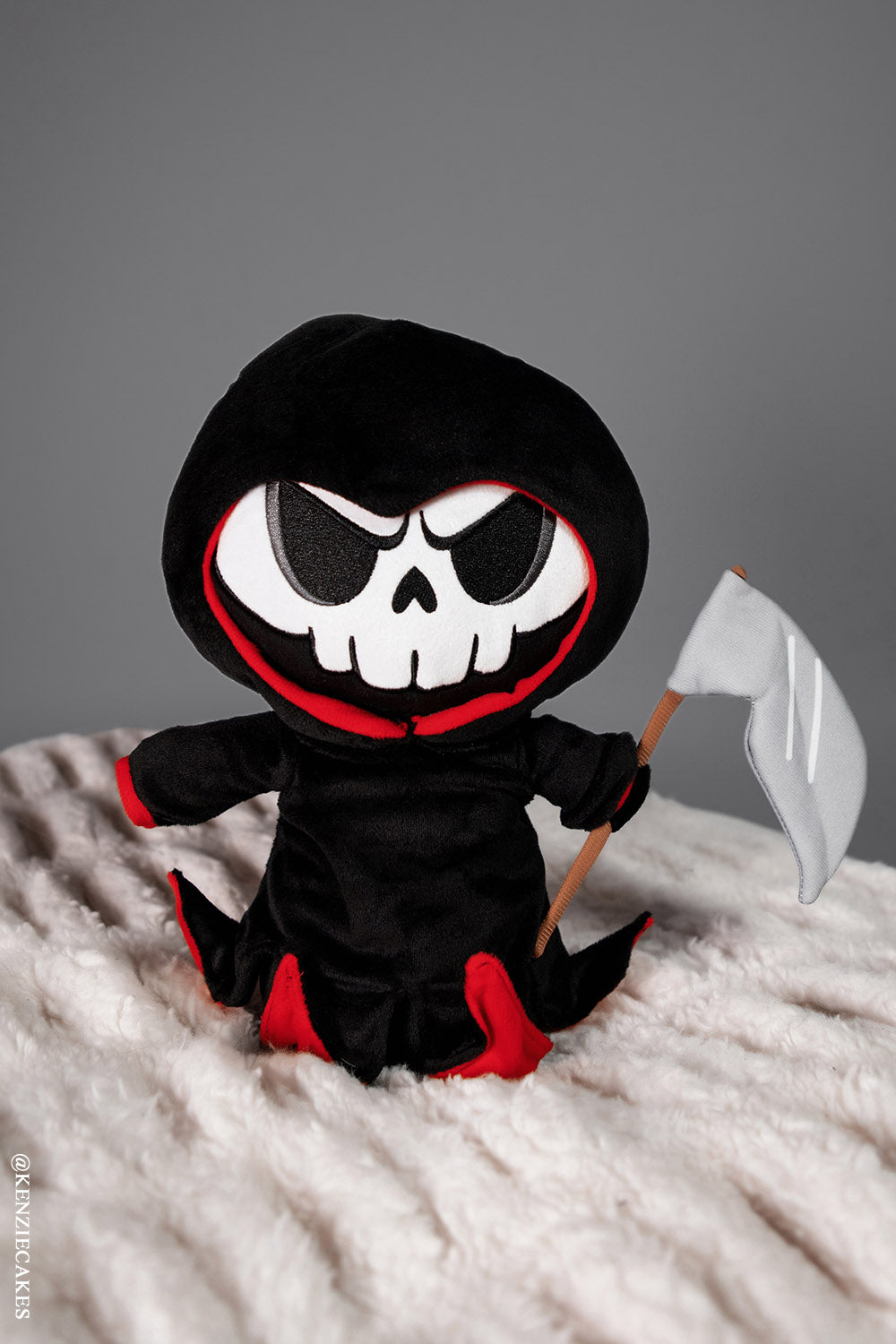 adorable gothic grim reaper death plush toy