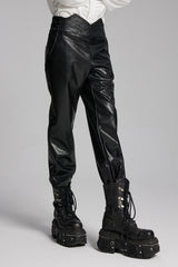 vegan leather gothic mens pants