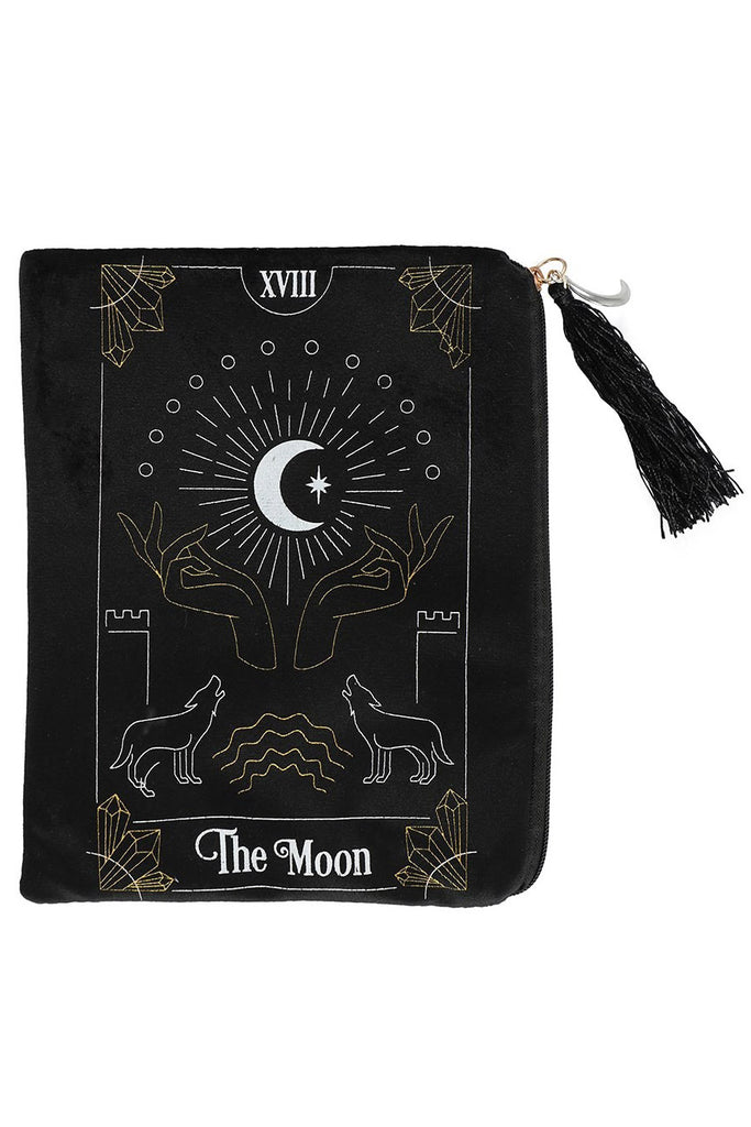 Gothic Throw Pillow / the Moon Tarot Card / 4 Sizes Available 