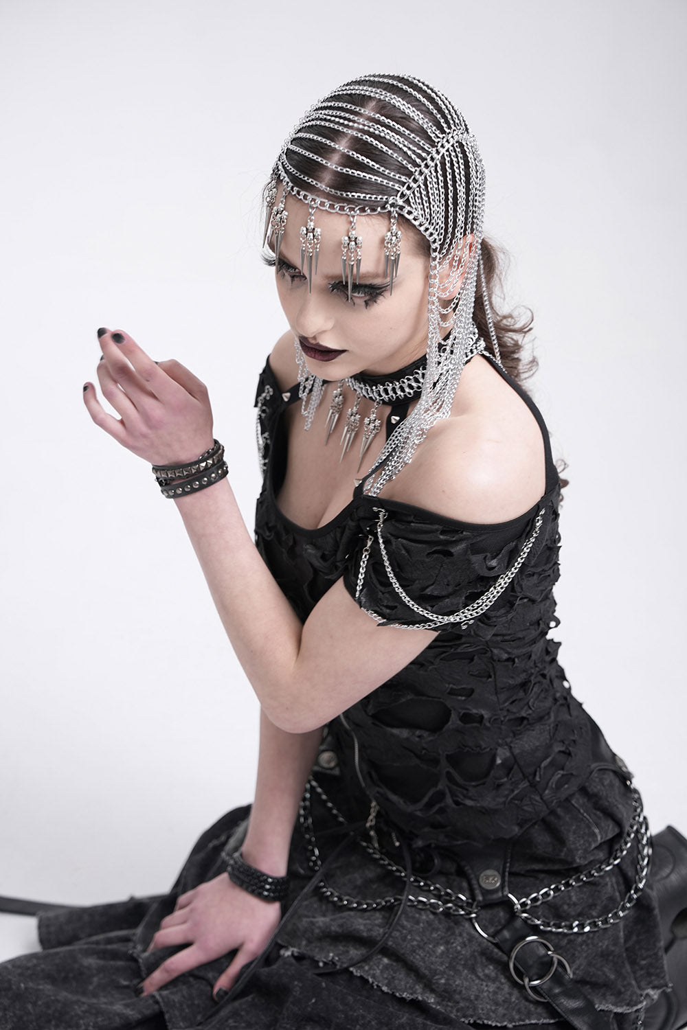 gothic chain headdress