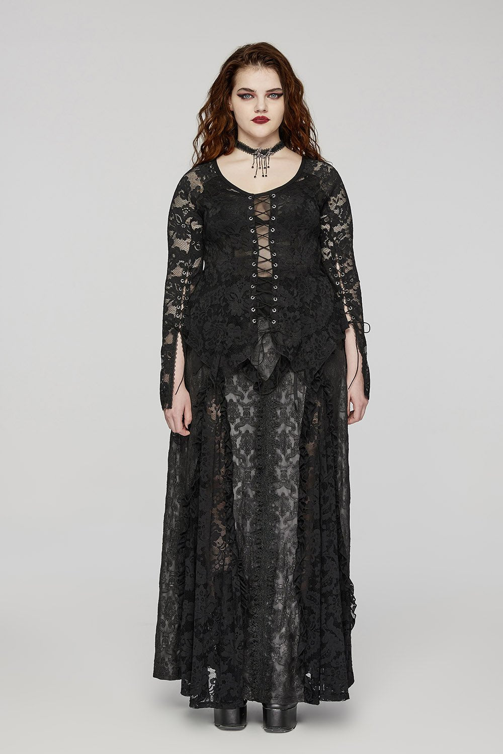 Gothic Renaissance Ruffled Skirt [Plus Size]