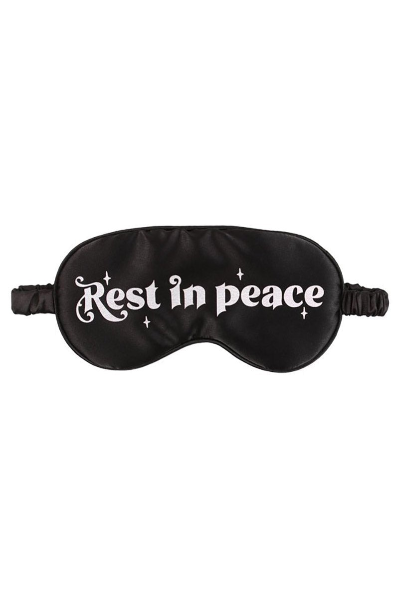 Gothic Rest In Peace Satin Eye Mask - mens sleepwear - VampireFreaks - Something Different