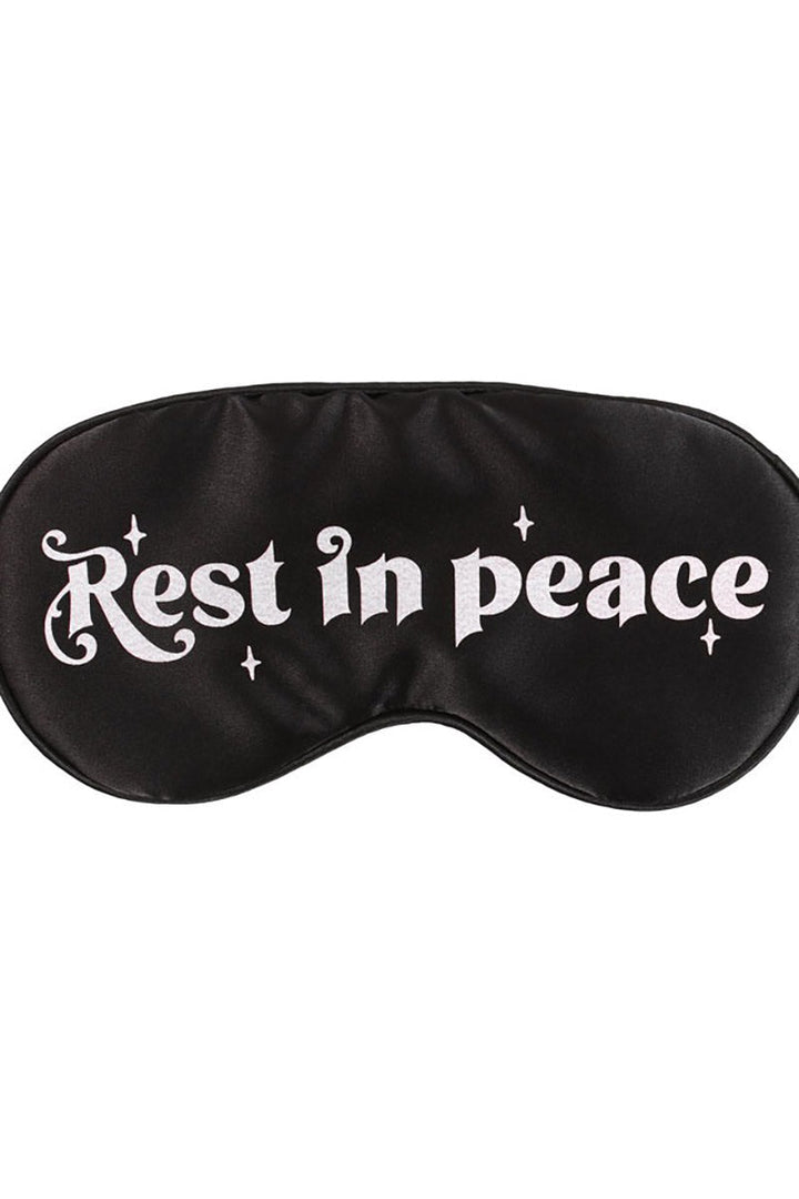 Gothic Rest In Peace Satin Eye Mask - mens sleepwear - VampireFreaks - Something Different