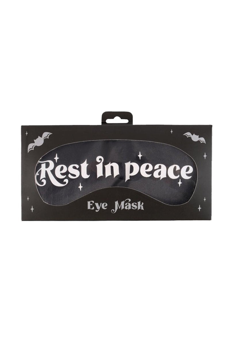 Gothic Rest In Peace Satin Eye Mask - mens sleepwear - VampireFreaks - Something Different