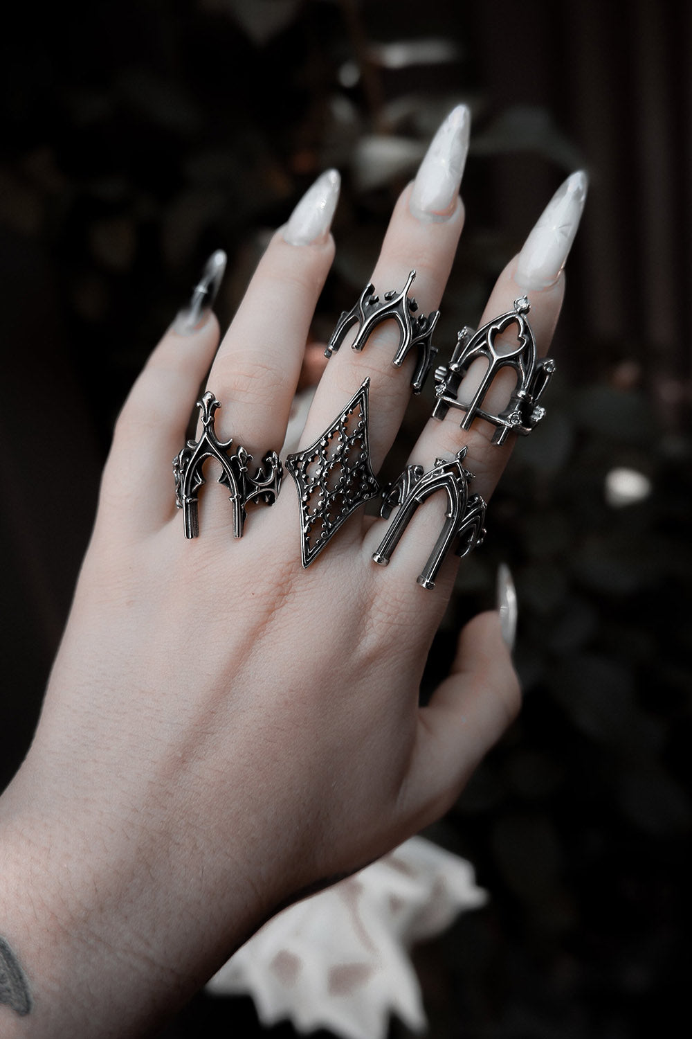 enchanting medieval crown gothic cathedral rings