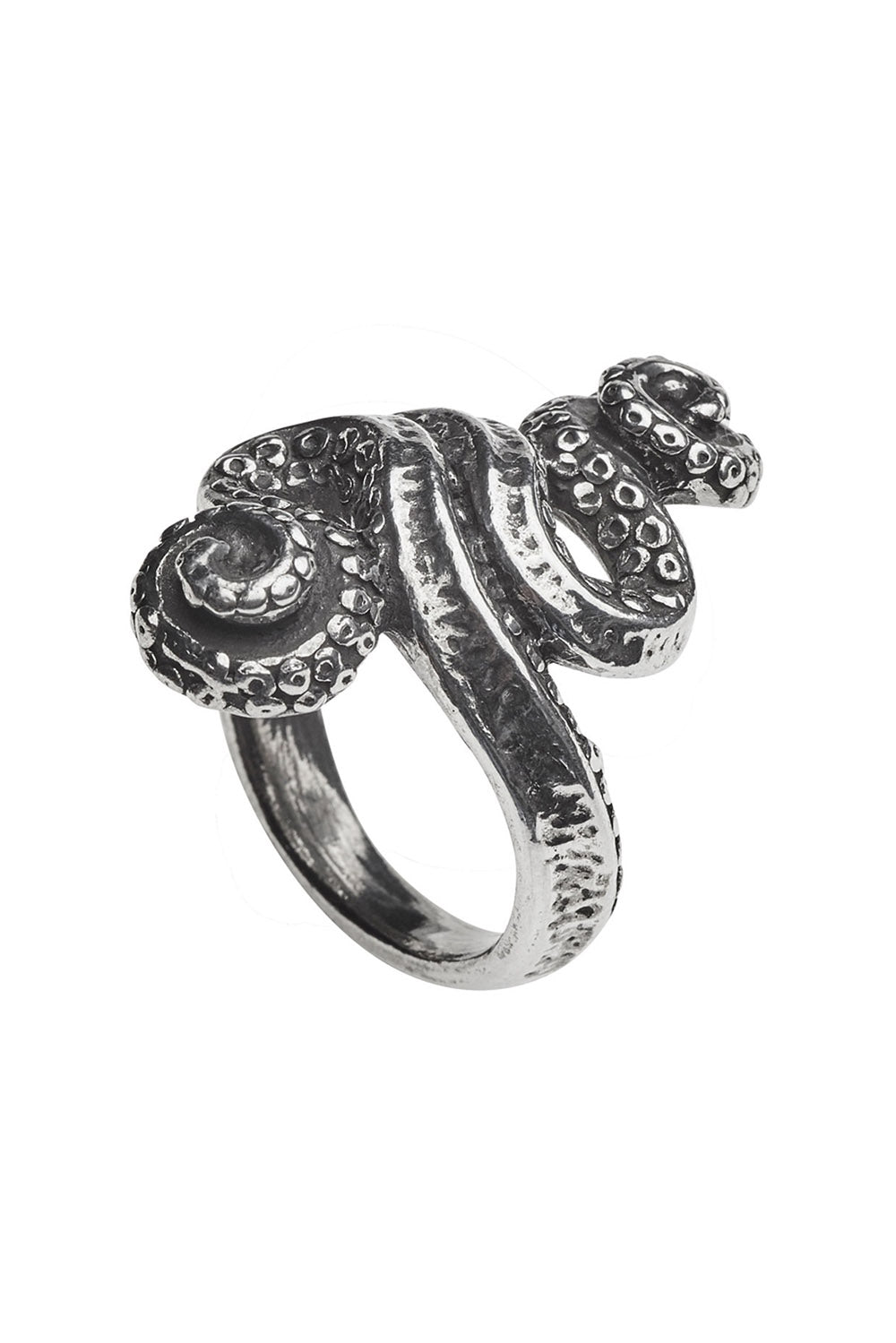 antique silver tentacle ring 