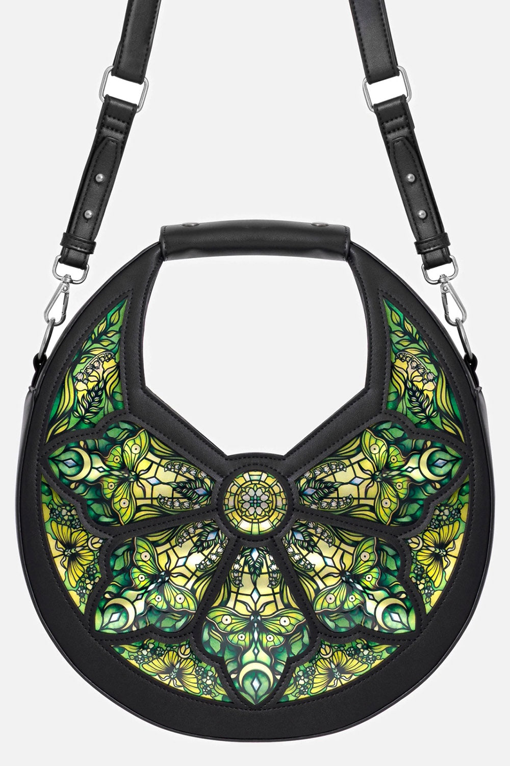 green crescent bag