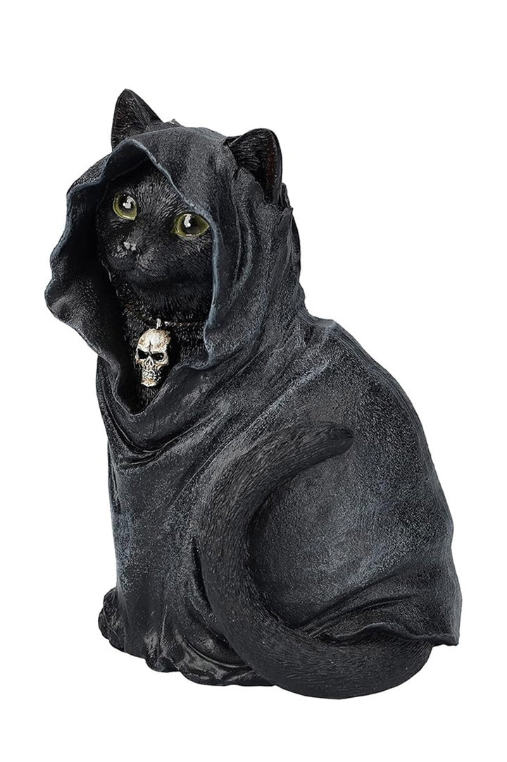 gothic black cat horror statue