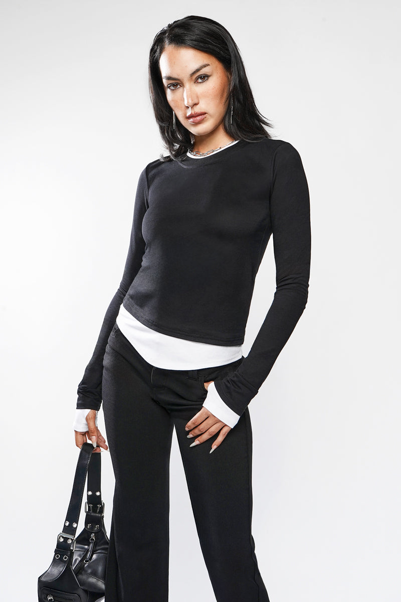 gothic womens layered shirt by NOCTEX