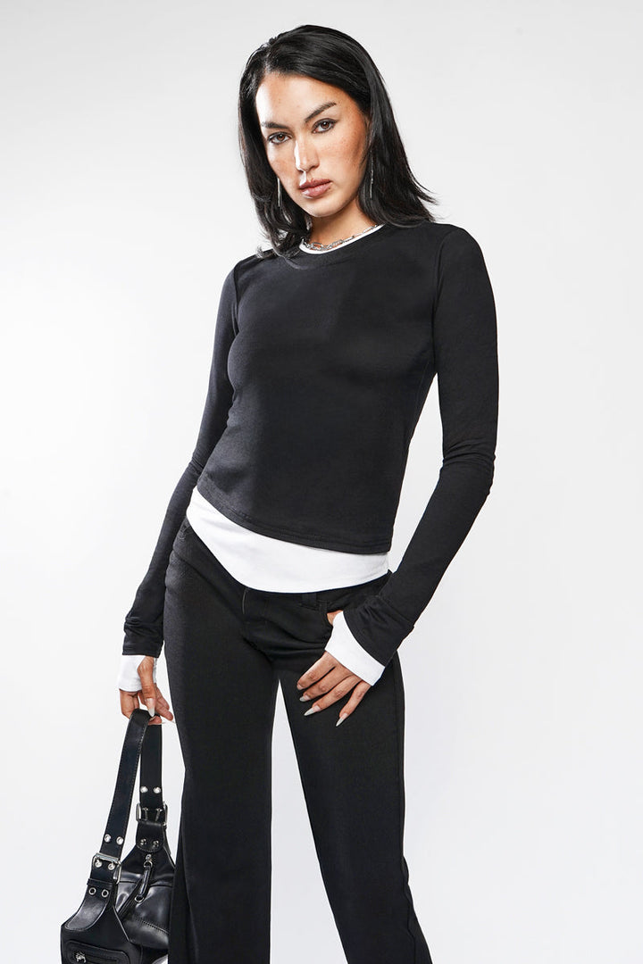 gothic womens layered shirt by NOCTEX