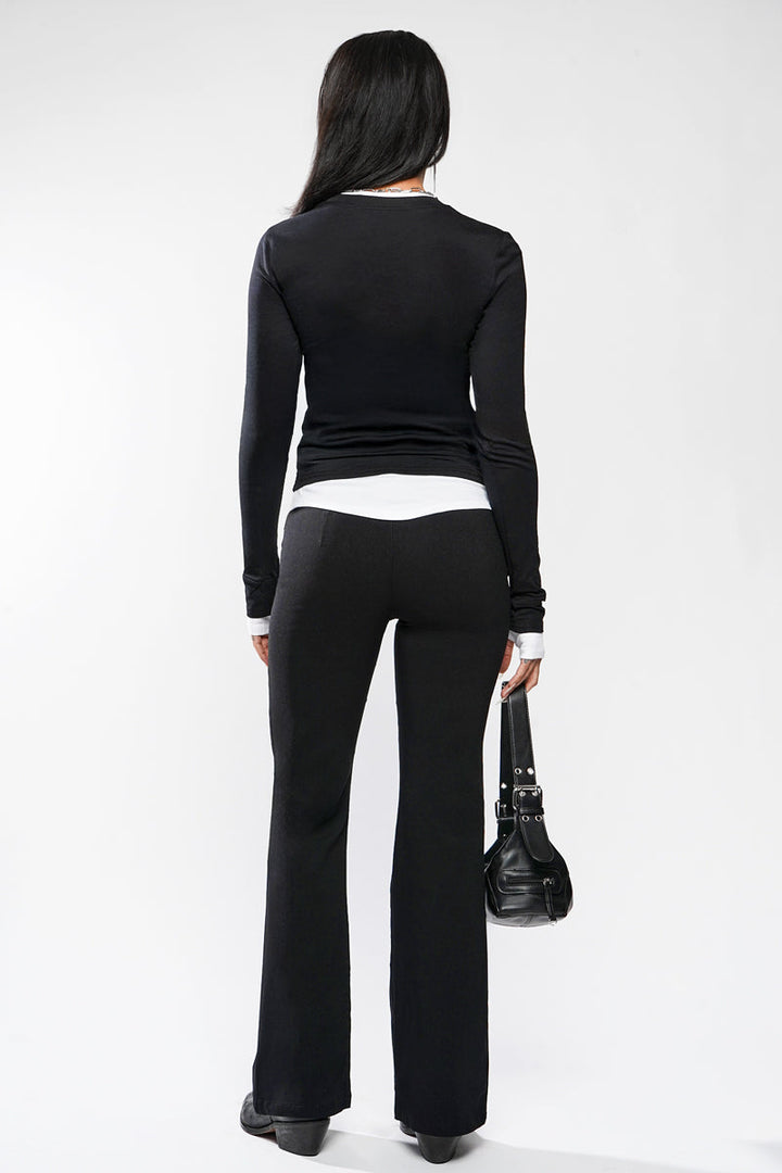 womens layered shirt with thumbholes