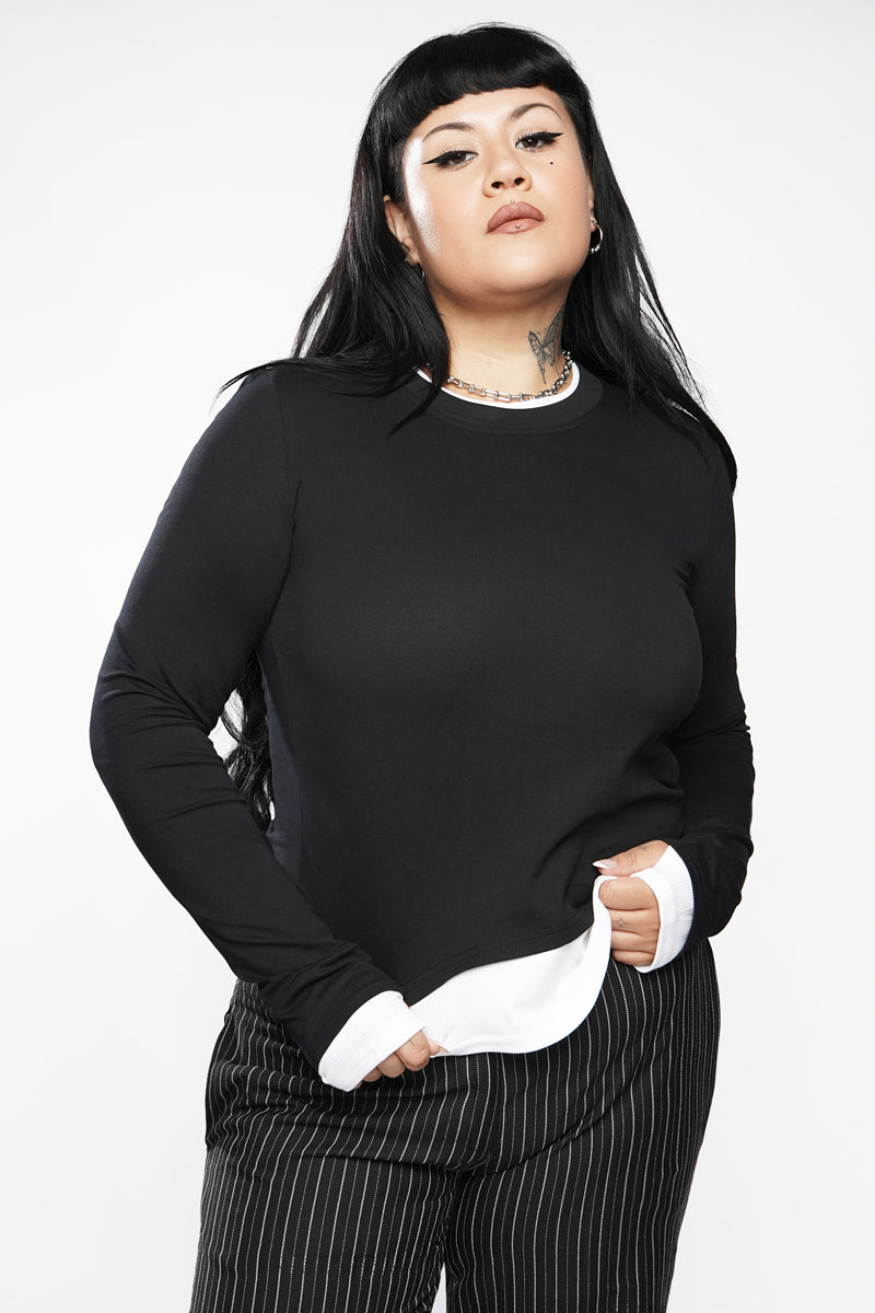 plus size womens layered shirt