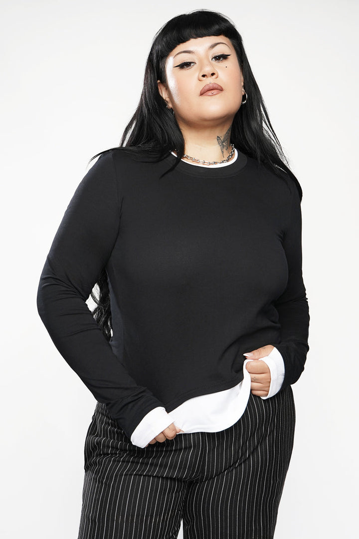 plus size womens layered shirt