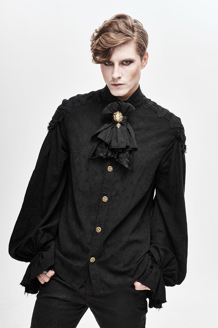 mens billowy romantic goth shirt