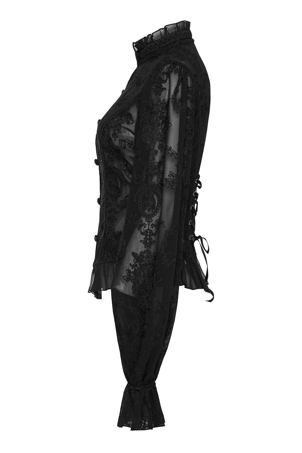 womens long puff sleeve gothic blouse