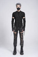 90s goth inspired long sleeve shirt for men