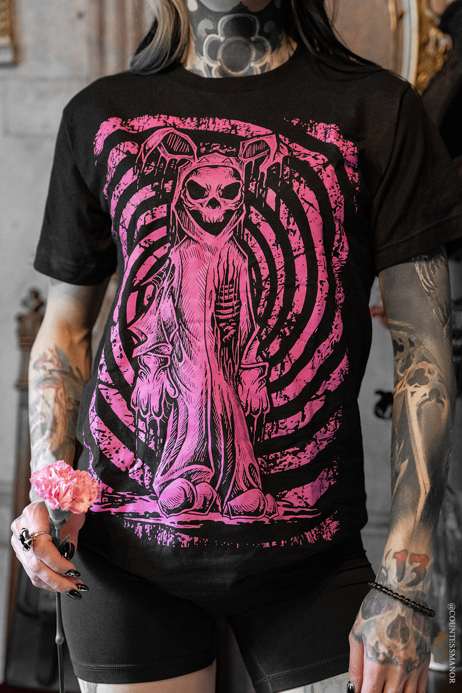 gothic spiral bunny rabbit shirt