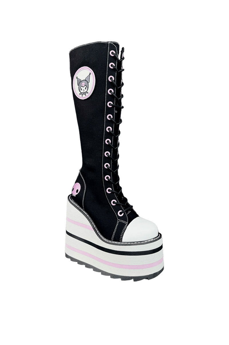 Detention Kuromi Platform Boots [Black/Pink]