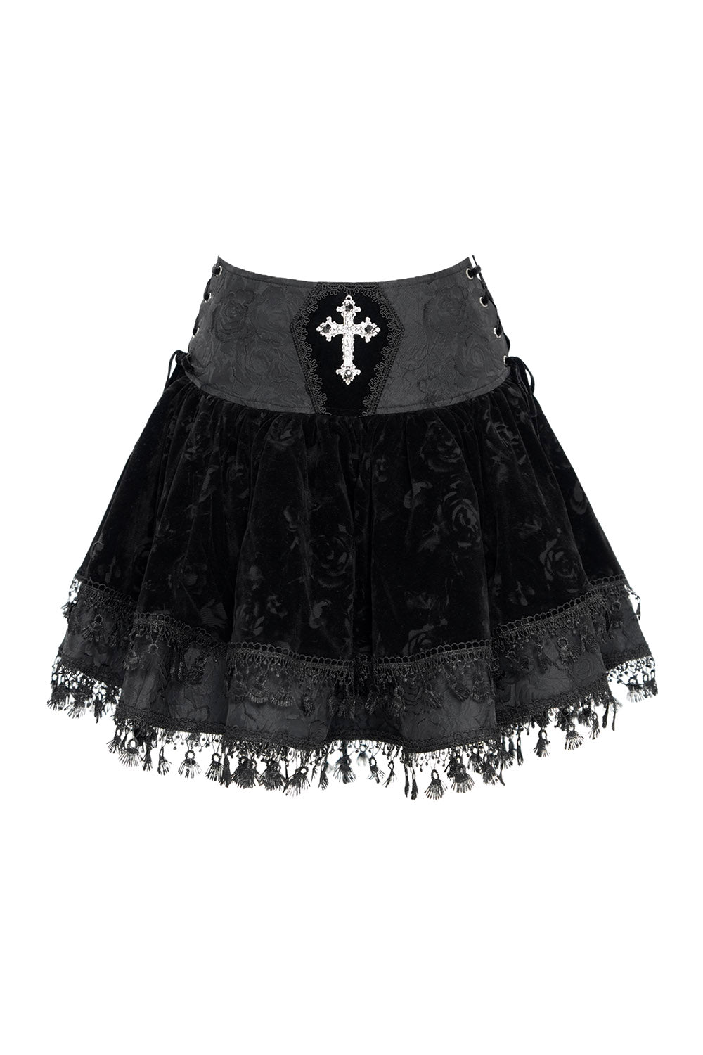 lace-up goth skirt