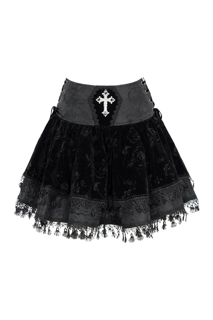 lace-up goth skirt