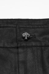 mens gothic shorts with skull button