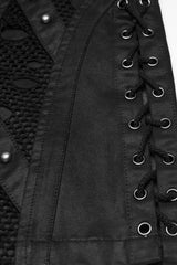 mens gothic shorts with lacing 