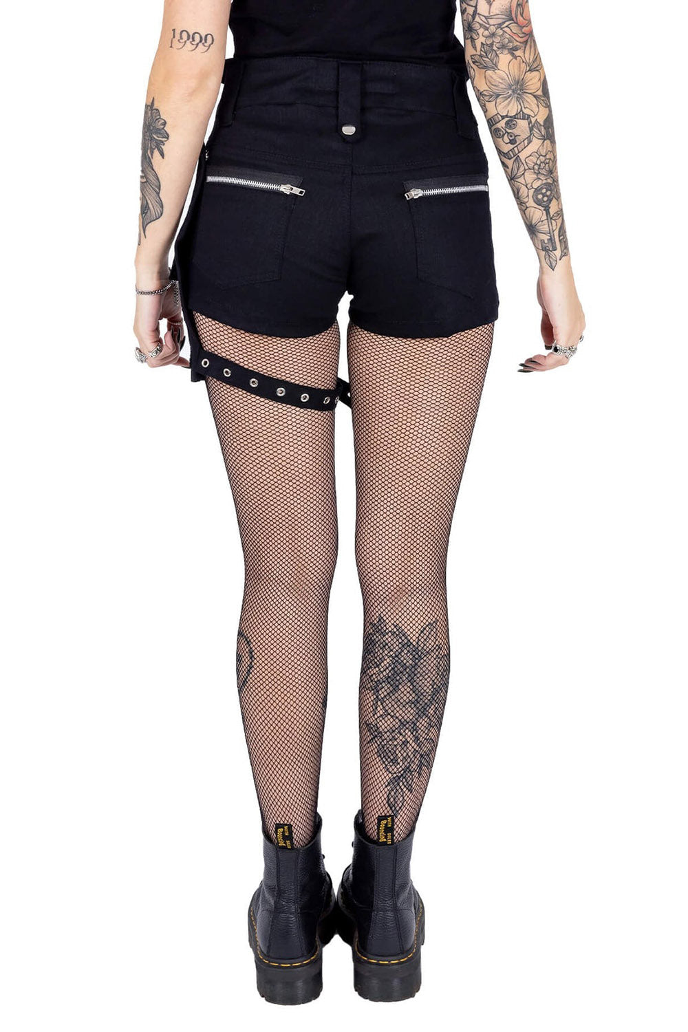 womens gothic shorts with utility bag