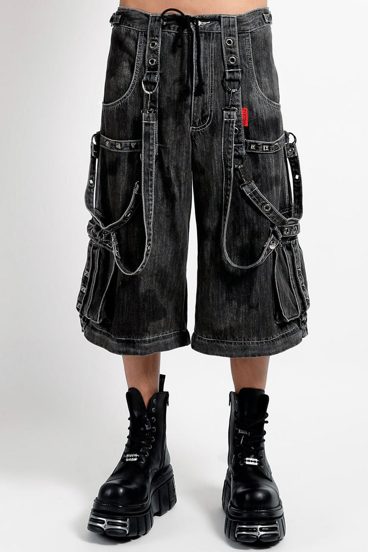 oversized long cargo shorts