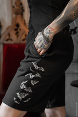 gothic bat sweat shorts