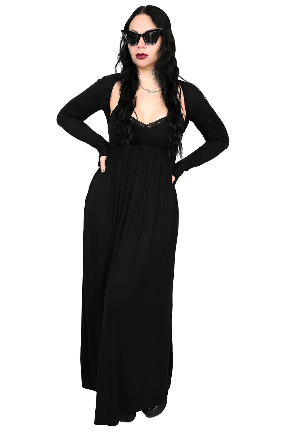 long sleeve cropped bolero shrug by foxblood