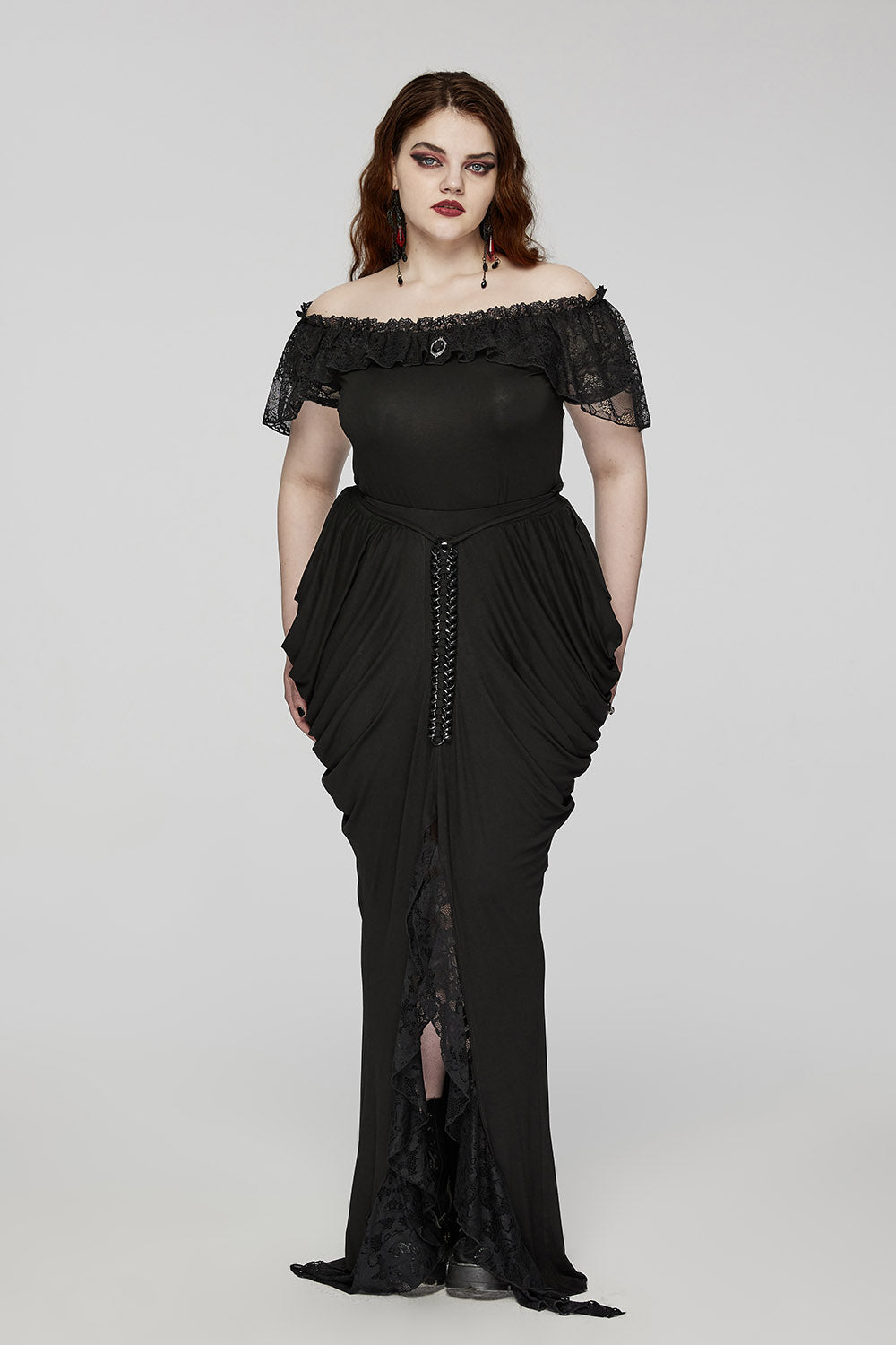 gothic long maxi skirt