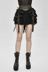 womens short ruffled mini skirt by devil fashion