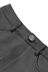 vegan leather black gothic mini skirt