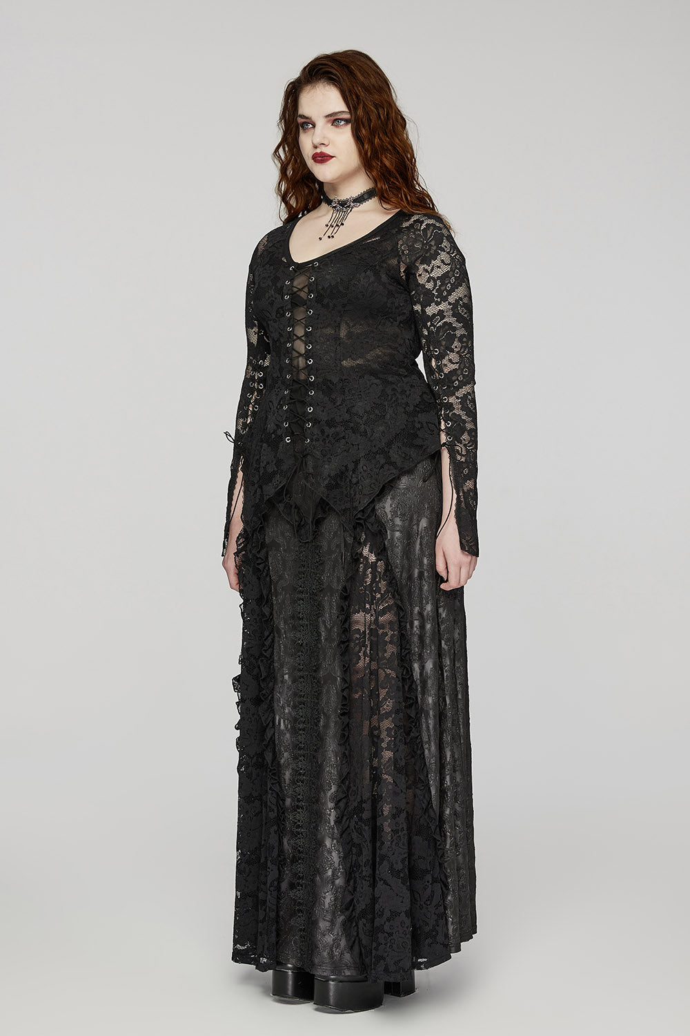 maxi length gothic skirt