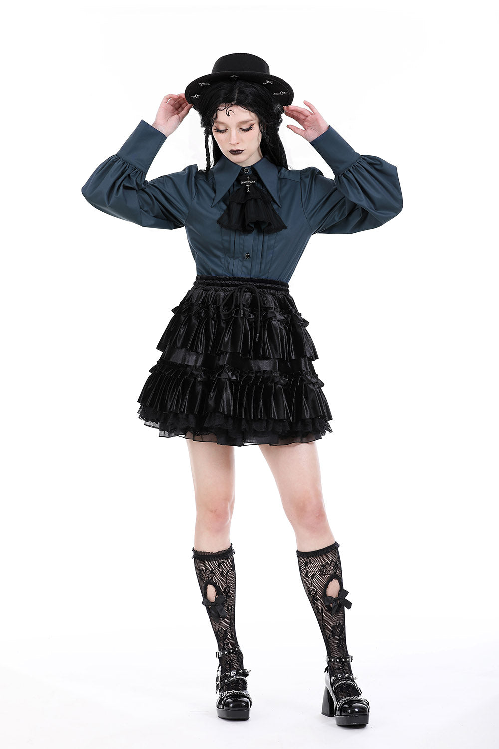 high-waisted gothic skirt