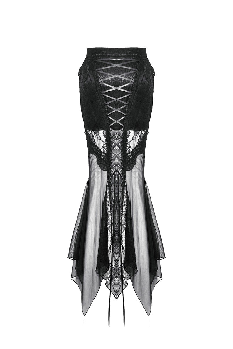 corset lacing goth skirt