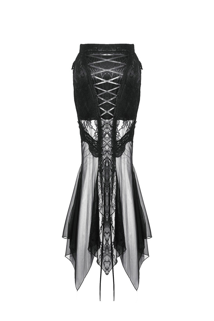 corset lacing goth skirt