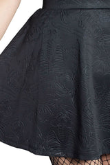 flowy short high waisted gothic skater skirt