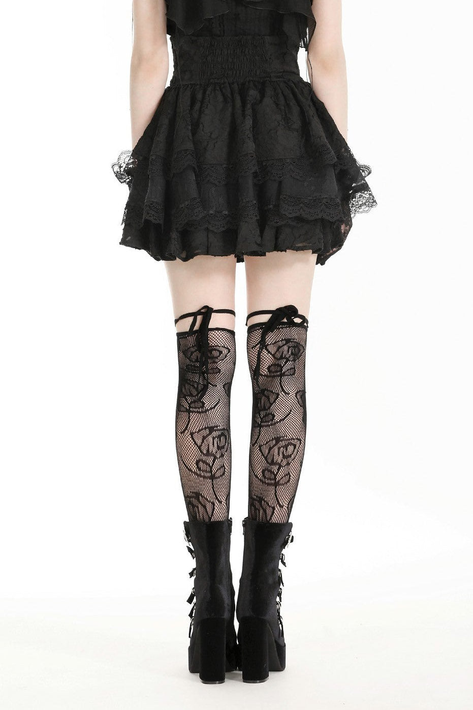 layered gothic ruffled skirt