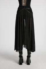 womens long mesh skirt kilt