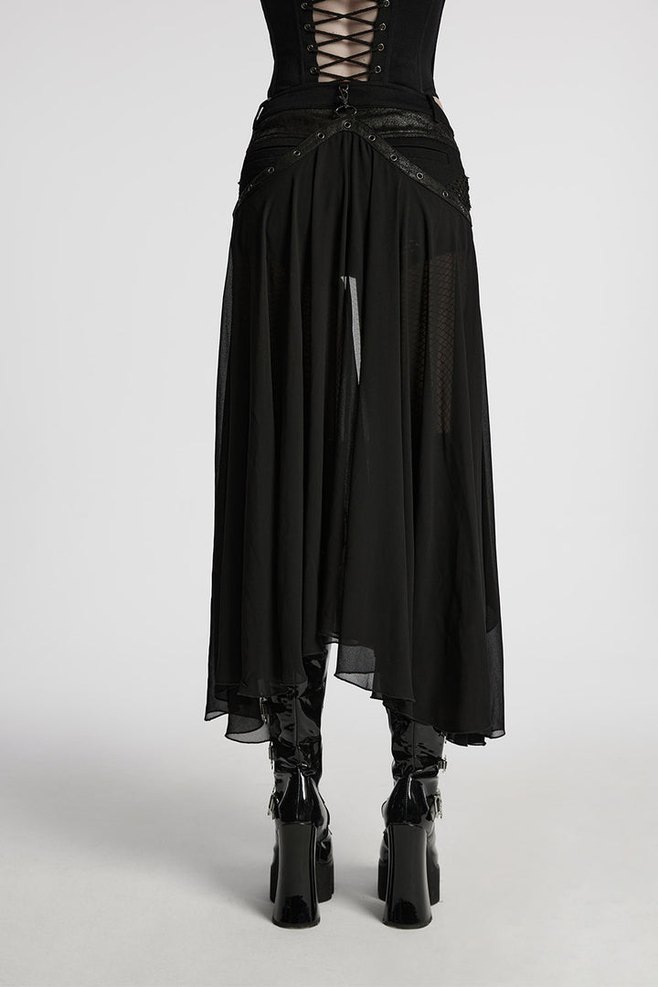 womens long mesh skirt kilt