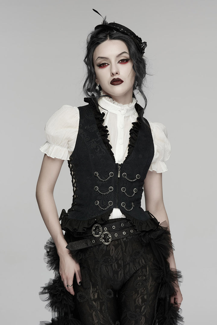 womens damask victorian vest
