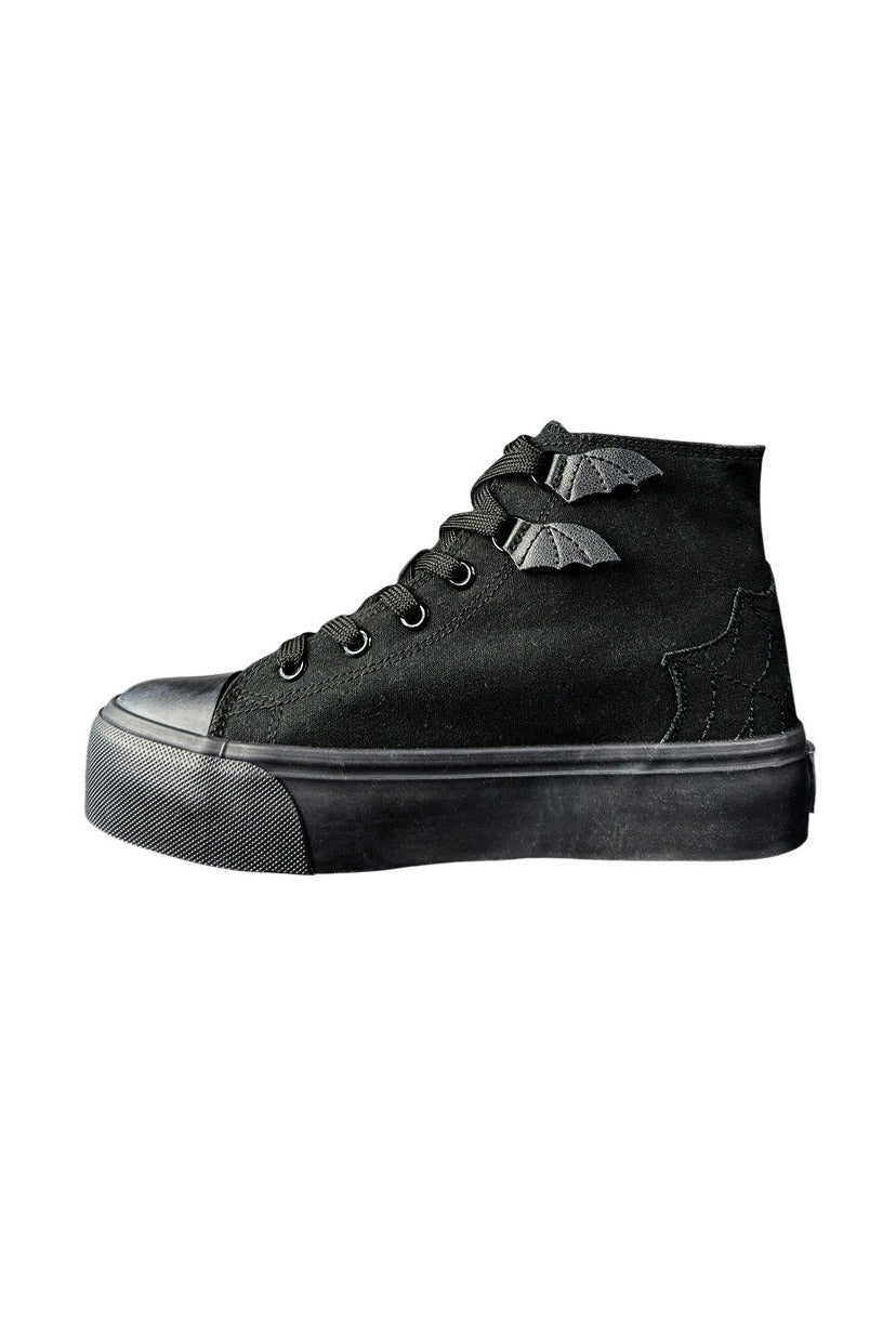 emo bat spiderweb sneakers
