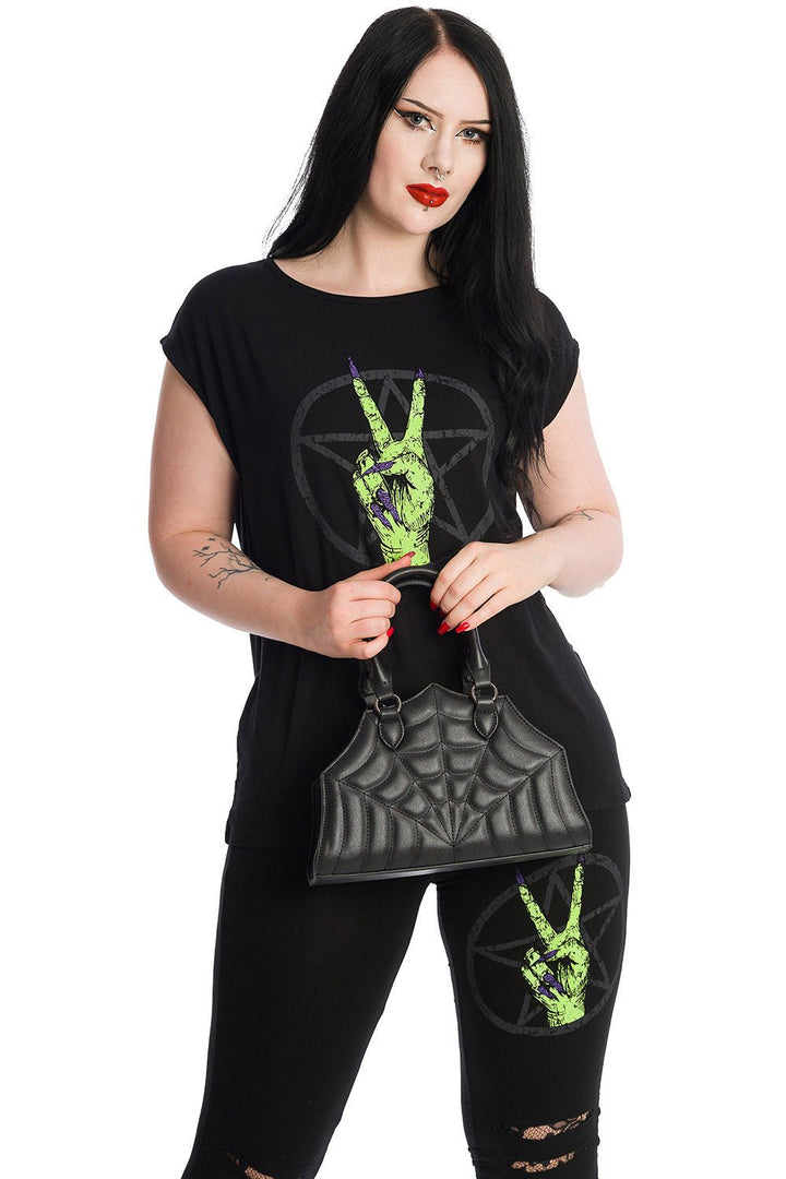 Gothic Spiderweb Handbag - bags & wallets - VampireFreaks - Banned Apparel / Lost Queen