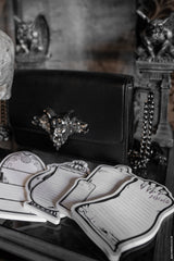 black and white paper vampire goth sticky note pads