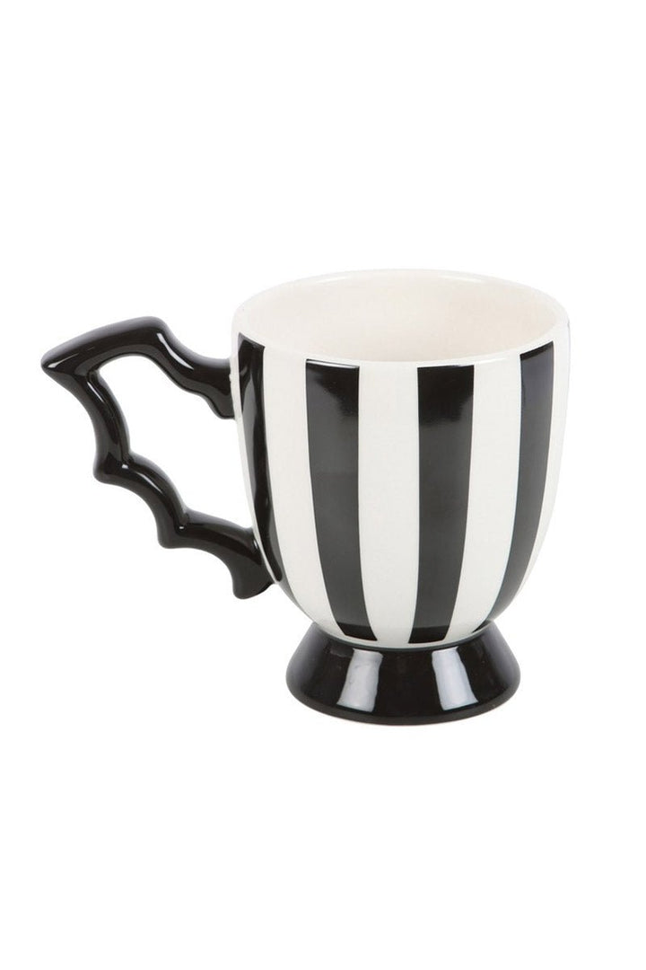 Gothic Striped Bat Wing Teacup - housewares - VampireFreaks - Something Different