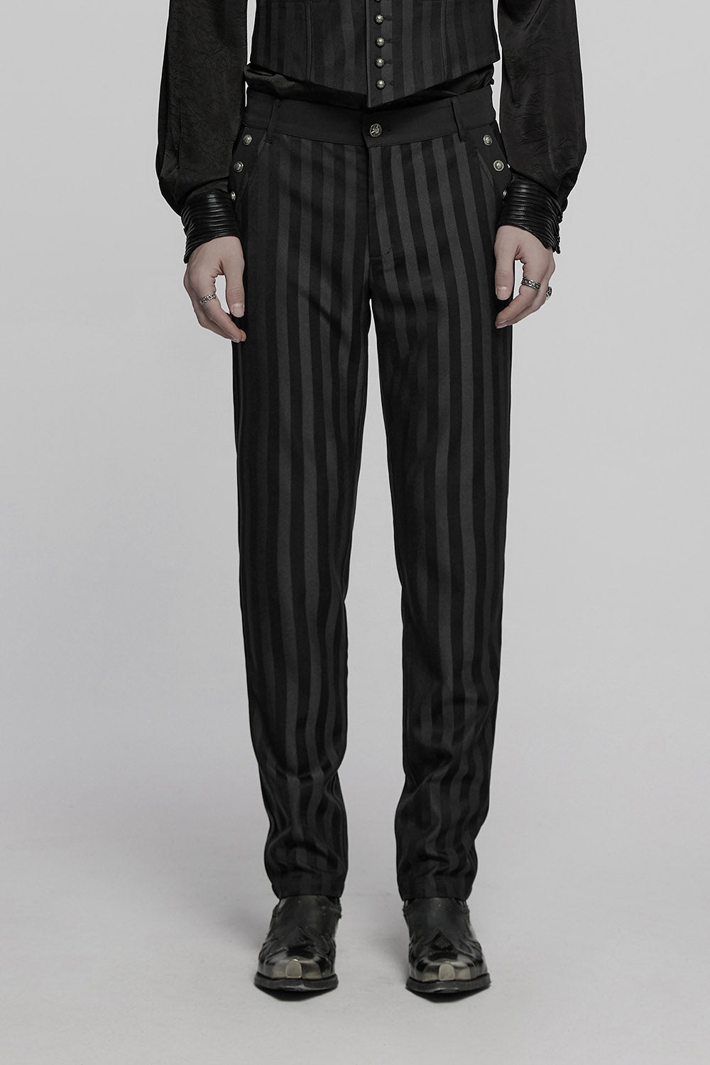 mens vampire goth striped pants