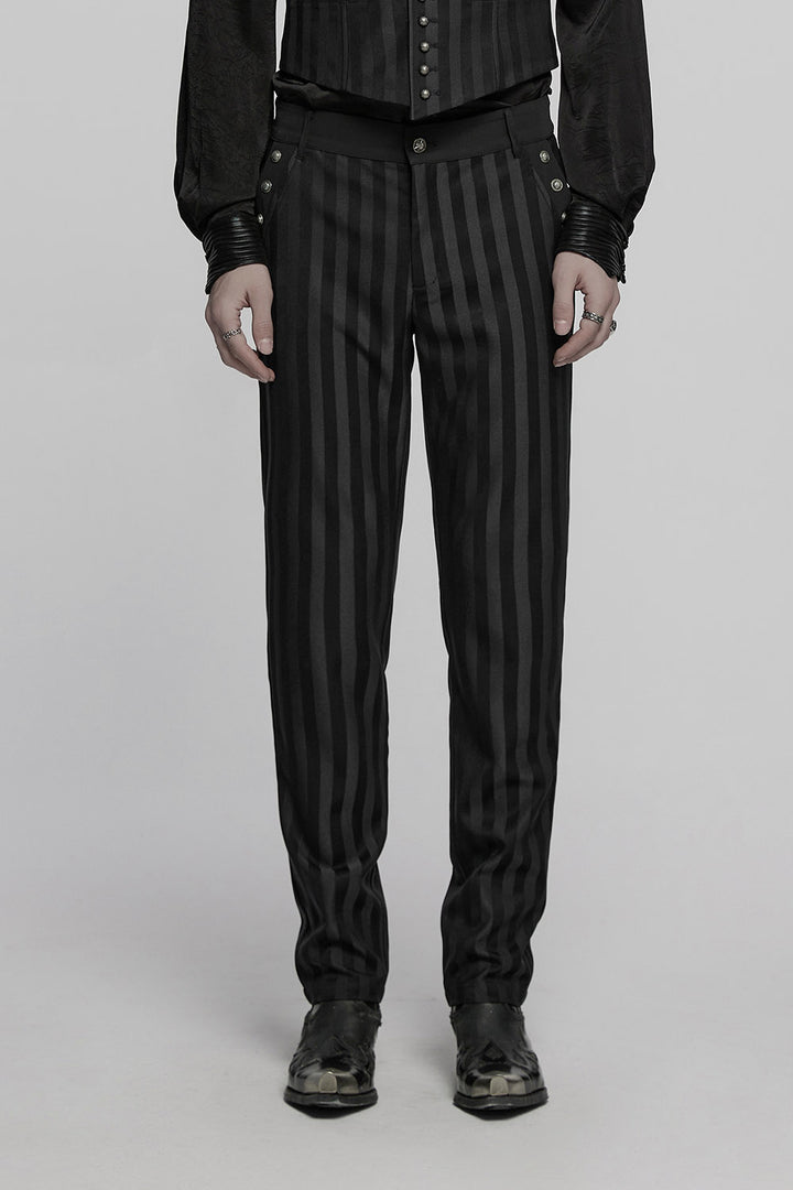 mens vampire goth striped pants