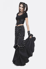 womens baggy flared wide leg hippie goth pants